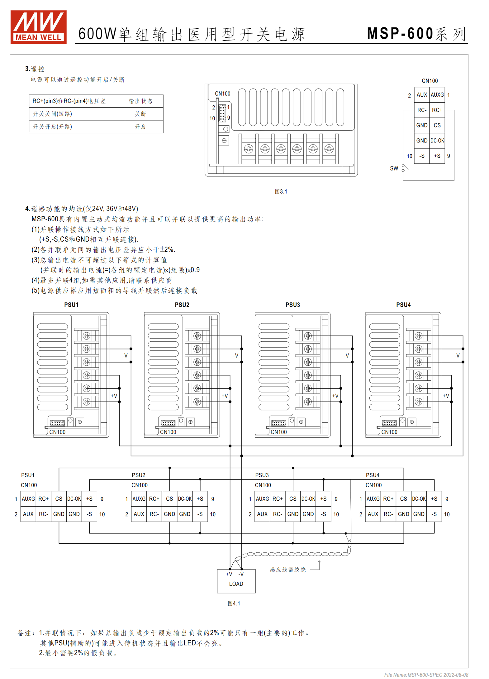 MSP-600-3.3、MSP-600-5、MSP-600-7.5、MSP-600-12、MSP-600-15、MSP-600-24、MSP-600-36、MSP-600-48