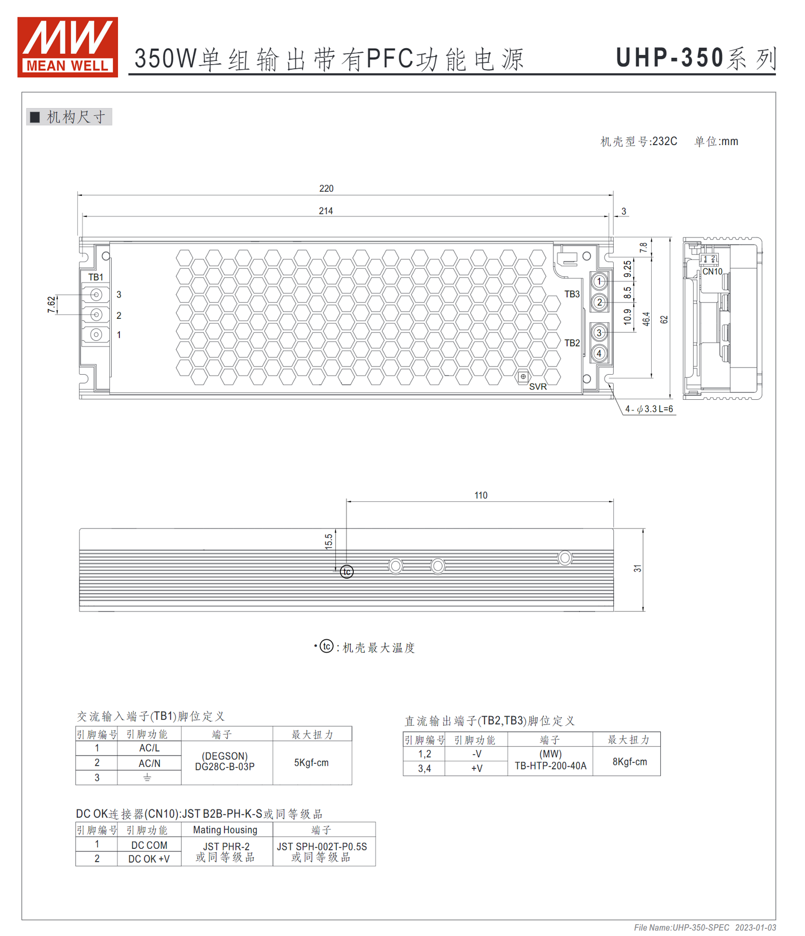 UHP-350-3.3、UHP-350-4.2、UHP-350-5、UHP-350-12、UHP-350-15、UHP-350-24、UHP-350-36、UHP-350-48、UHP-350-55、UHP-350R-3.3、UHP-350R-4.2、UHP-350R-5、UHP-350R-12、UHP-350R-15、UHP-350R-24、UHP-350R-36、UHP-350R-48、UHP-350R-55